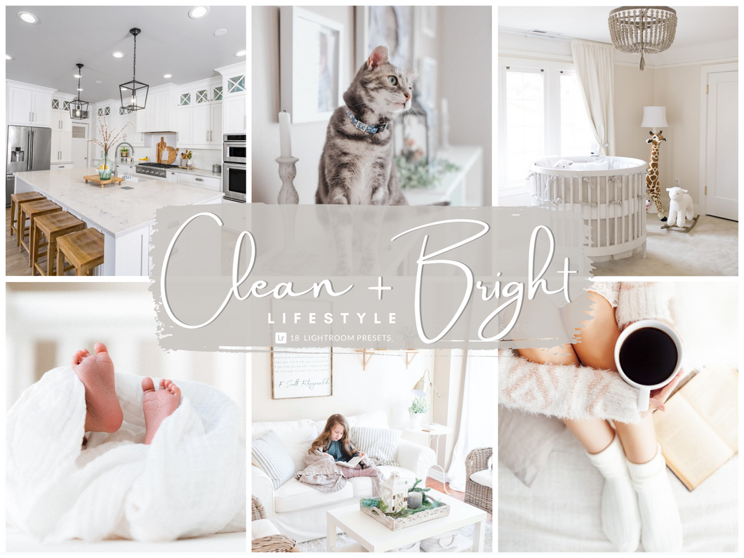 Clean + Bright Lifestyle Lightroom Presets